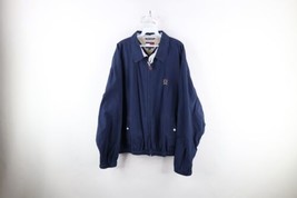 Vintage 90s Tommy Hilfiger Mens XL Faded Cotton Full Zip Bomber Jacket Blue - £47.27 GBP