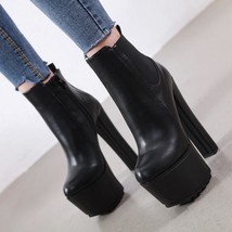 Fashion Style 16CM Extreme High Heels Platform Boots Lace Up Sexy Pole Dancing A - £57.68 GBP