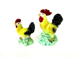 Vintage Miniature Hand Painted Ceramic Rooster Hen Chicken Figure Figurines  - £11.94 GBP