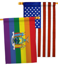 New York Pride - Impressions Decorative USA Applique House Flags Pack HP148681-B - £47.93 GBP