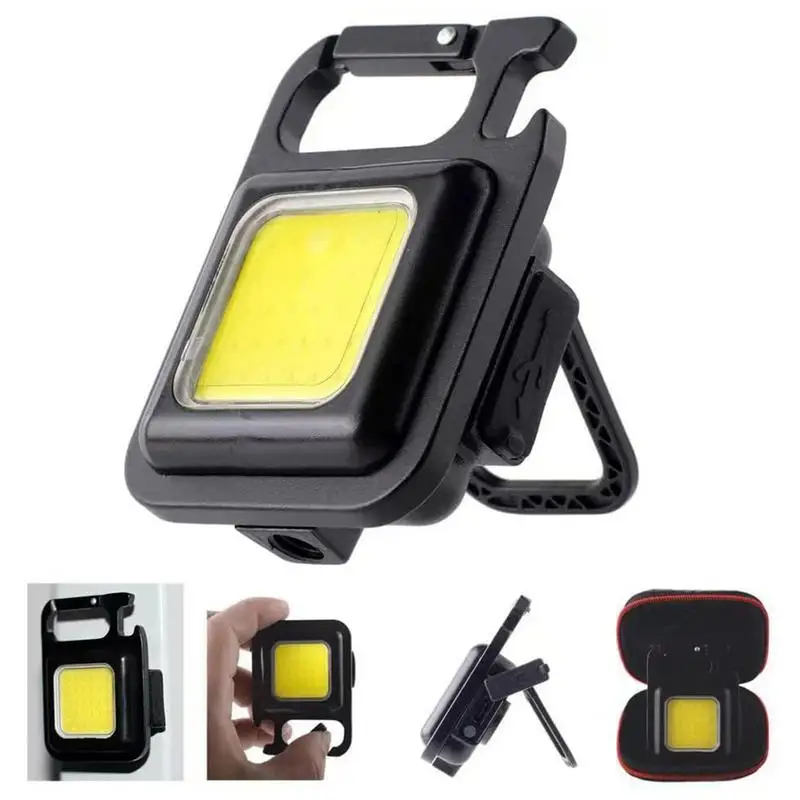 Work Light LED Keychain Flashlight For Outdoor Camping Mini Magnetic COB Work - £8.88 GBP+