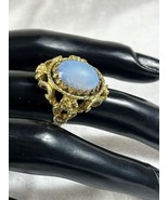 Estate 18K HGF Gold and Faux Fire OPAL Ring Sz 6.75 Victorian Style 7.8g - $50.39