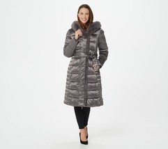 Centigrade Puffer Coat with Faux Fur Details   Medium - £116.29 GBP