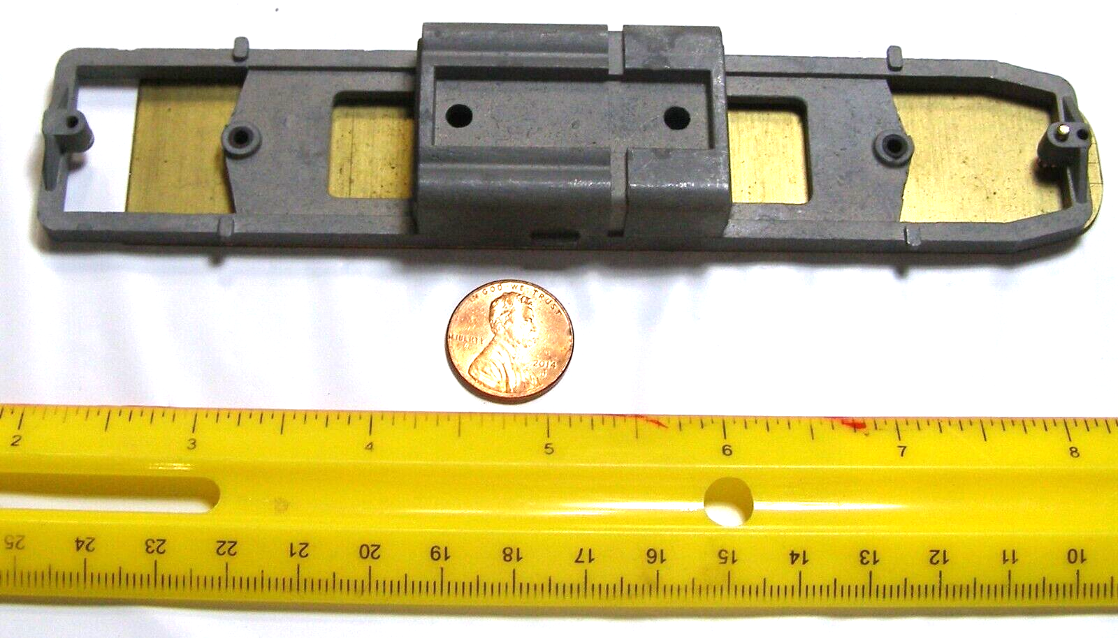 Unknown Brand Die Cast HO Scale Model RR Locomotive Chassis w/Brass Part... - $14.95