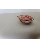 Natural Shell Treasure Box Gold Tone Edges and Hinges 2.5 Inches B Handmade - £11.67 GBP