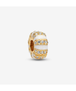 14k Gold-plated Stones &amp; Enamel Clip Charm with Silicone Core 763785C01 - $305.92 MXN