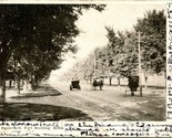 Vtg Postcard 1907 Boulevard Dirt Street View w Autos &amp; Horses Fort Snell... - $38.27