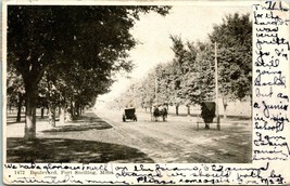 Vtg Postcard 1907 Boulevard Dirt Street View w Autos &amp; Horses Fort Snell... - £30.59 GBP