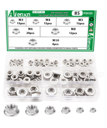 85PCS 304 Stainless Steel Hex Flange Nuts Assortment Kit - M3 to M10 - $13.53