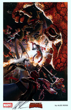 Alex Ross Signed 2015 SDCC EXC Comic Art Print Secret Wars Spider-man Hulk Thing - £63.30 GBP