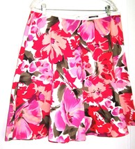 My Michelle Pink &amp; Red Floral pleated A-Line Skirt Size 13 - £21.22 GBP