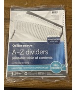 Office Depot A-Z Dividers W/ Printable Table Of Contents - $18.69