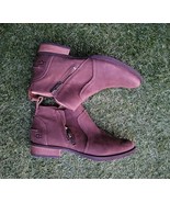 UGG waterproof short boots shoes 7 women Chelsea shoes Rose-y Brown Zipper - $915.57 MXN