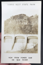 1924-1949 AZO RPPC Hawks Nest State Park Power Dam New River Ansted WV Postcard - £9.56 GBP