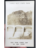 1924-1949 AZO RPPC Hawks Nest State Park Power Dam New River Ansted WV P... - £9.63 GBP