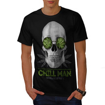 Chill Weed Stoner Rasta Shirt Chill Skull Men T-shirt - £10.44 GBP
