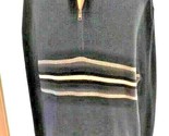 Mens Eddie Bauer Sweater Black Large 100% Cotton Soft Zip SKU 061-49 - £5.61 GBP