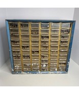 AKRO-MILS 60 Blue Storage Cabinet Organizer Small Parts Drawers Wall Mount - $47.23