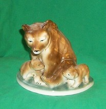 Vtg German Porcelain Ursula Mother Bear Cub Gdr Grafenthal Germany Figure Statue - £89.31 GBP