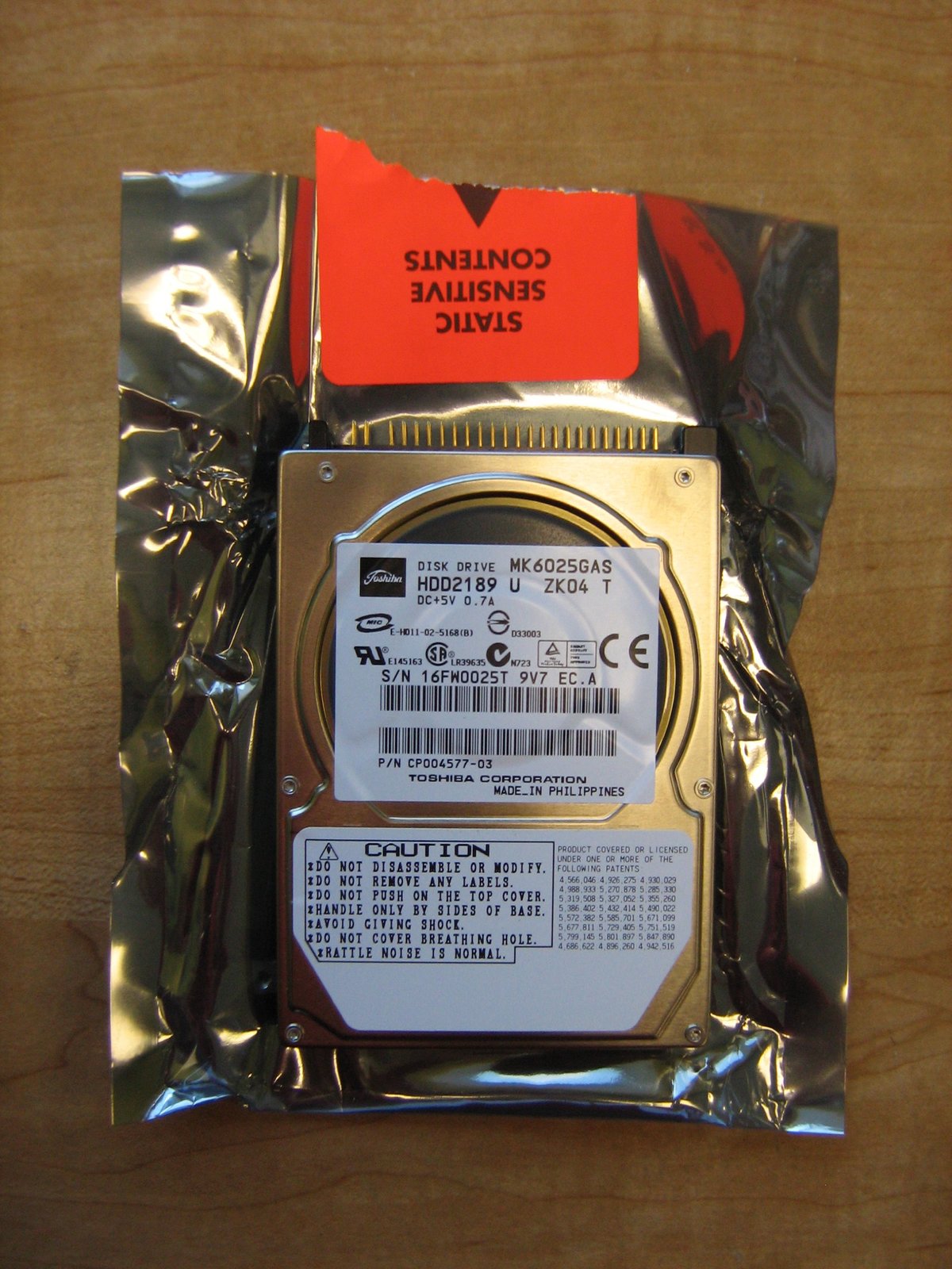 Toshiba MK6025GAS 60GB Internal Hard Drive - $14.70
