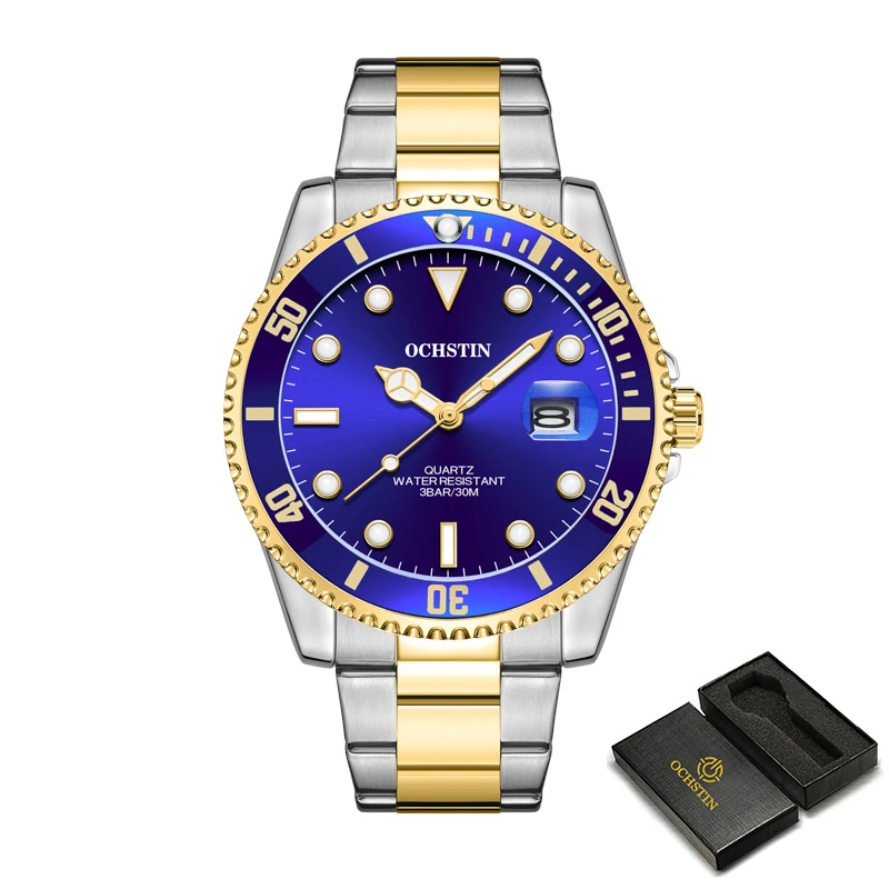 OCHSTIN Watch For Man Quartz Men Watches Luminous Date Dial Green Male   Pilot