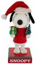 Wooden Christmas Nutcracker, 8.5&quot;, P EAN Uts, Snoopy Dog In Santa Hat 5980362, Hl - £31.02 GBP