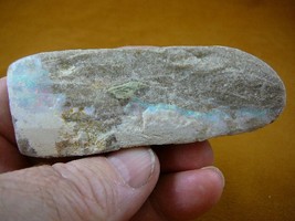 O-240-37) 89.8 g white green red flash Coober Pedy opal specimen stone Australia - £34.37 GBP