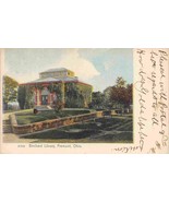 Birchard Library Fremont Ohio 1907 postcard - $7.43