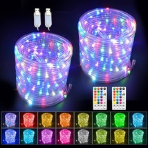 GLPE LED Rope Lights with USB Powered, 2 Pack X 33Ft 100 LED String Lights In... - £41.69 GBP