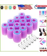 Portable 60-Piece Hair Curlers Set: 48 Self-Grip Rollers &amp; 12 Clips for ... - $350.61 MXN