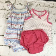Baby Girl Clothing Lot Romper Shirt Bottom Old Navy Gymboree 6-12 Mos Newborn - £9.49 GBP