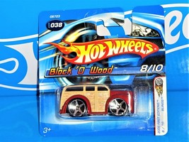 Hot Wheels 2005 First Editions Blings #38 Block &#39;O Wood Dk Red w 5SPs Short Card - £2.33 GBP