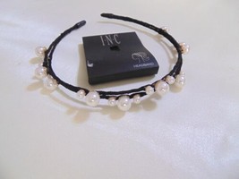 INC Gold-Tone Sim. Pearl Fabric Headband T126 $19 - $10.55