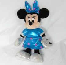 TY Sparkle Minnie Disney Small Plush With Blue Polka Dot Dress - £10.38 GBP