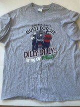 New England Patriots Quest for Six Dilly Dilly Bring on Philly T-shirt  2XL - $4.91