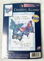 Dimensions Today is a Gift Butterfly Stamped Cross Stitch Kit 5&quot; x 7&quot; NEW Sealed - £7.60 GBP