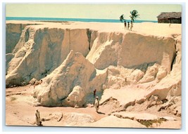 Vintage Aracati Beach White Cliffs Cera Brazil Postcard - $7.00