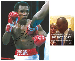 Sugar Ray Leonard Boxing Champ signed 8x10 photo proof COA autographed - $118.79