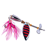 10cm 9.9g Metal Spinner Spoon Lure with Feather Hook #6 – Bass Pike Carp... - $186.37 MXN