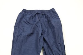 Vintage 90s Nike Mens Medium Travis Scott Mini Swoosh Nylon Joggers Pants Blue - £34.99 GBP