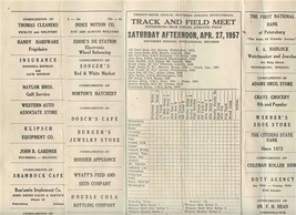 Petersburg Relays Track &amp; Field Meet Program 1957 Indiana - $47.52