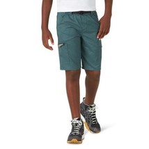 Wrangler Boys Outdoor Flat Front Elastic Waist Shorts, Teal Heather Sz XL (14-16 - £15.07 GBP