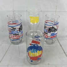 Lot of 4 Vintage Diet Pepsi Uh Huh &amp; Tab Hourglass Drinking Glasses - £15.92 GBP