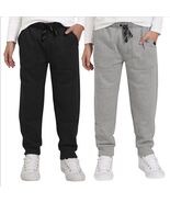 LEE Youth Boys 2-Pack Jogger Pants (L 14/16, Light Grey,Black) - $24.74