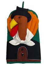 Turkey Pilgrim OVEN MIT HOT PAD Festive Holiday Thanksgiving Dinner Fall... - $8.40