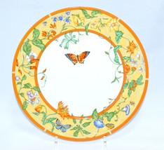 Hermes La Siesta Dinner Plate 27 cm porcelain yellow flower 10.6&quot; - £377.65 GBP