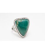 VINTAGE NATIVE AMERICAN NAVAJO CERRILLOS TURQUOISE RING STERLING SILVER ... - $98.99