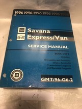 1996 Gmc Savana Chevy Express G Van Shop Repair Service Manual Savanna Bk 2 - £6.22 GBP