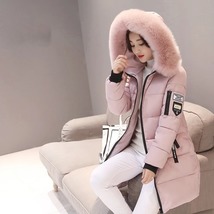 Women Parka Coats Long Cotton Casual Fur Hooded Thick Warm Slimfit Jacket - £35.95 GBP