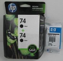 74 x2 HP 2 black color ink PhotoSmart D5360 D5345 C5580 C5550 C5540 C5280 C5250 - $33.23
